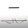 Horizontal Waved- Shaped Aluminum Pendant Light Chandelier For Dining Room