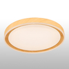 Modern Simple Plastic LED Ceiling Light Wood Color Size 50CM