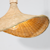 Natural Handcrafted Bamboo Woven Pendant Light Fixture Stylish Woven Chandelier 
