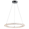 LED Transparent Water-Wave Texture Acrylic Chandelier Pendant Light Chrome Metal For Indoor Use