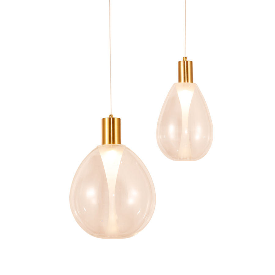 Modern Minimalist LED Glass Pendant Light For Indoor Use