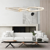 Grand Crystal LED Chandelier Curved Elegance Ideal For Spacious Interiors