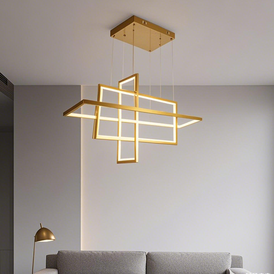 Rectangular Combination Stainless Steel Chandelier 3000K/4000K/6000K