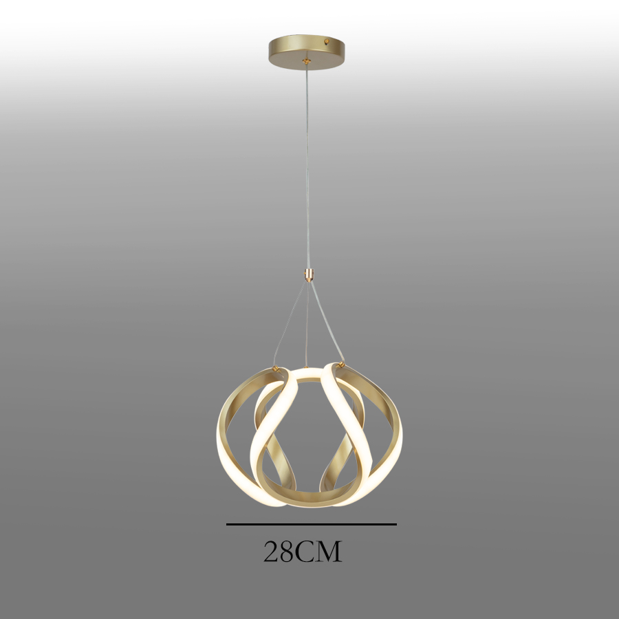 Modern Aluminium Curved Led Chandelier Luminaire