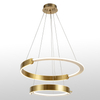 LED Aluminum Circle Round Pendant Light Bronze Color Two Tiers