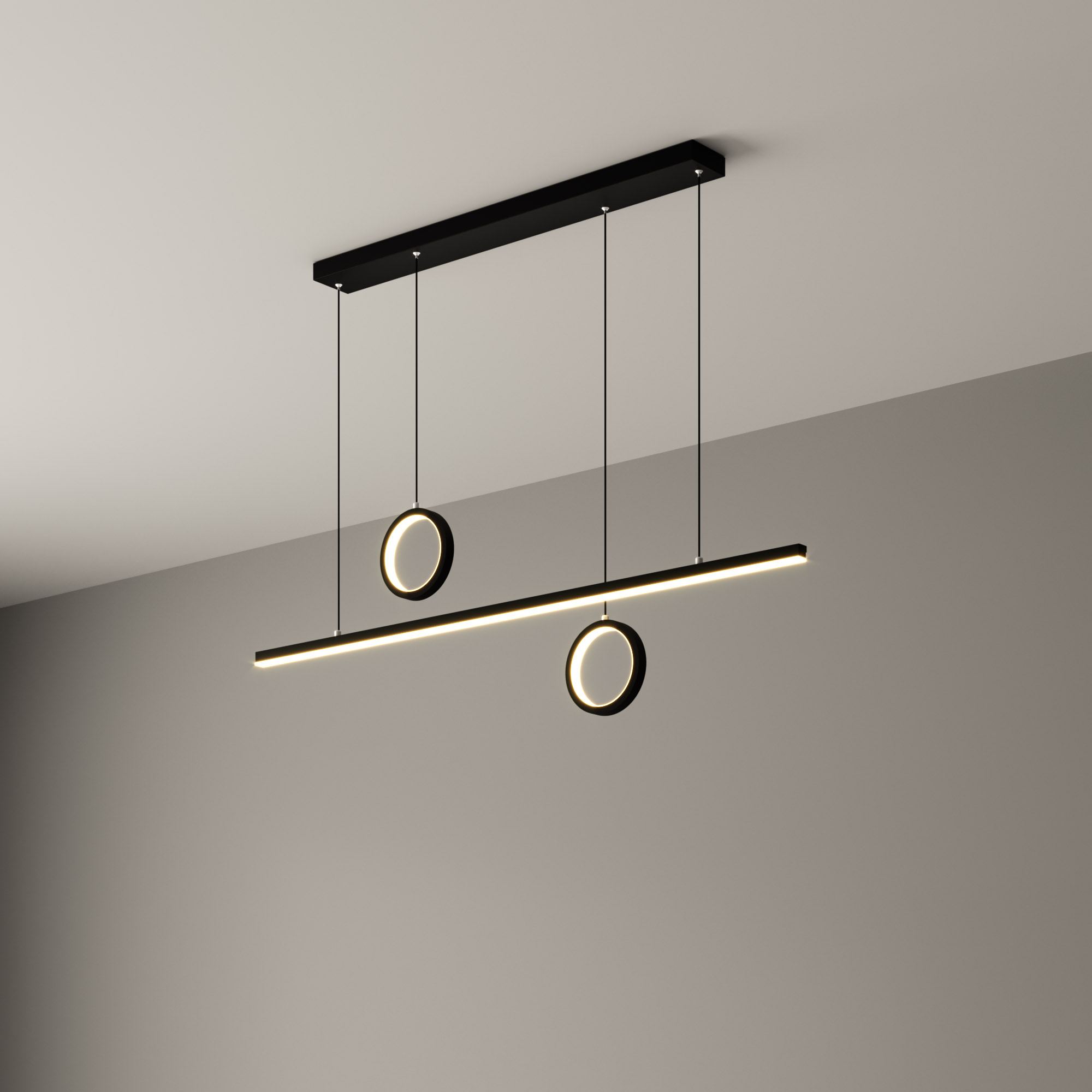 LED Aluminum Dinning Room Chandelier Gold Color MT-LD1139-GD