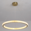 LED Aluminum Acrylic Circle Round Ring Pendant Light One Tier Bright From Two Sizes