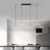 LED Double Linear Wave Aluminum Dinning Room Pendant Lamp Black Color MT-LD267-BK