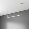 LED Single Linear Dinning Room Pendant Lamp Gold Color MT-LD2209-1GD