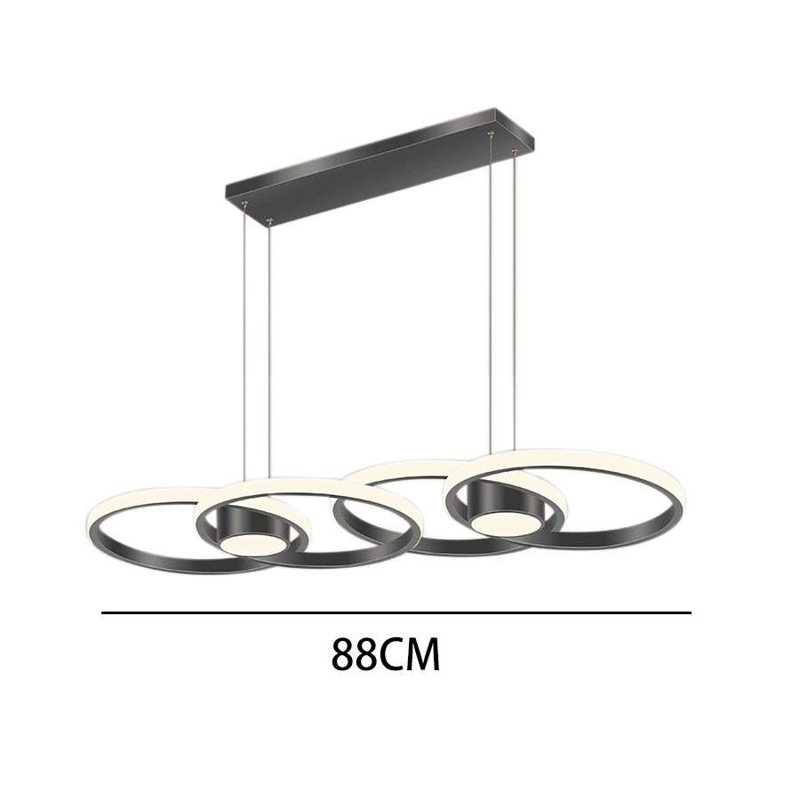 MT-14LD29-BK LED Aluminium Silicone Pendant Light Black Color