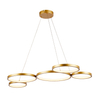 Circle Rings LED Aluminum Pendant Light Chandelier Gold Color MT-LD2201GD