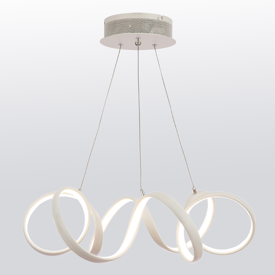 Modern LED Curved Wave Aluminum Light For Indoor Use White Color 3000K 