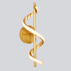 Modern Artistic LED S-Shaped & Spiral Aluminum Wall Light Bedside Wall Lamp Gold Color
