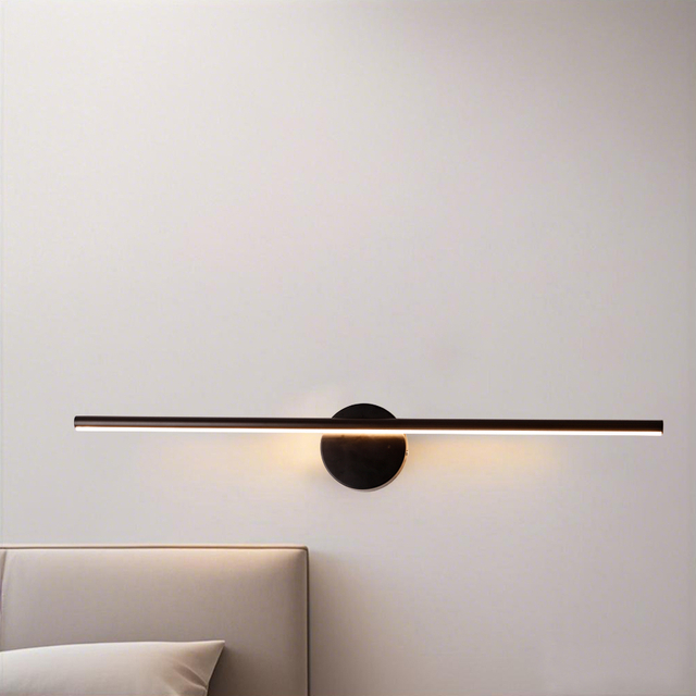 Modern LED Aluminum Linear Wall Light Straight Line Mirror Wall Lamp