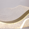 Big LED Wave Aluminum Acrylic Suspended Pendant Light 3000K Chandelier
