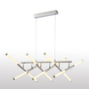 Elegant Mid-Size Chrome Horizontal LED Pendant Light with Adjustable Acrylic Tubes