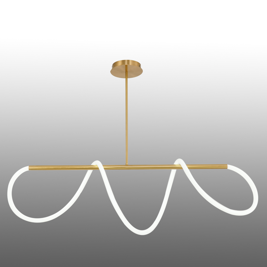  LED Horizontal Metal Flexible Silicone Pendant Light 