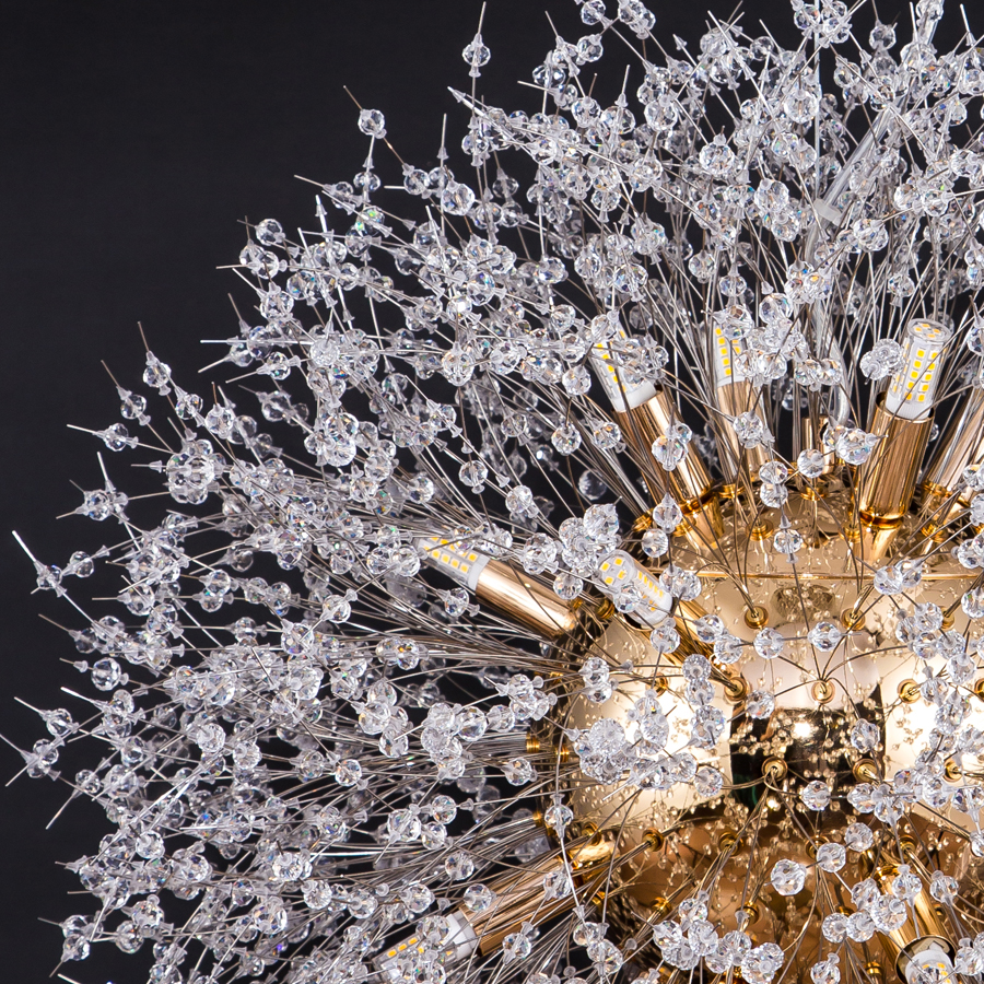 Crystal Dandelion Shape Chandelier For Indoor Decor