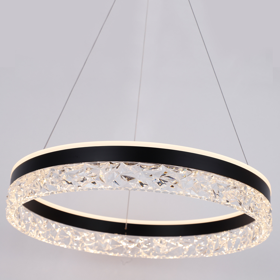LED Acrylic Circle Round Pendant Light Three Color Tempreture