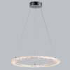 LED Transparent Water-Wave Texture Acrylic Chandelier Pendant Light Chrome Metal For Indoor Use