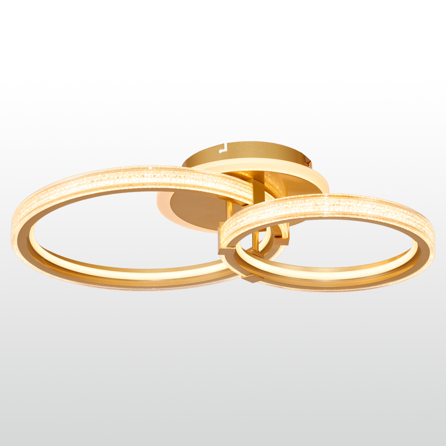 Modern Double Intertwined Acrylic Rings Ceiling Light For Indoor Decor