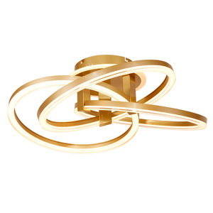 Artistic Modern Intertwined Transparent Acrylic Rings Ceiling Light For Indoor Decor