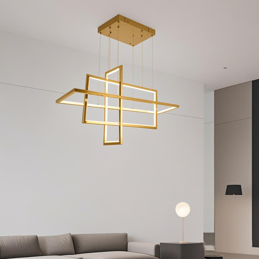 Rectangular Combination Stainless Steel Chandelier 3000K/4000K/6000K