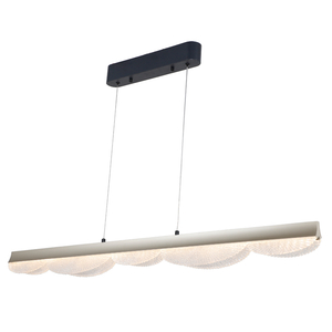 Modern LED Chandelier In Acrylic 3 Color Temperature Settings Horizontal Lighting