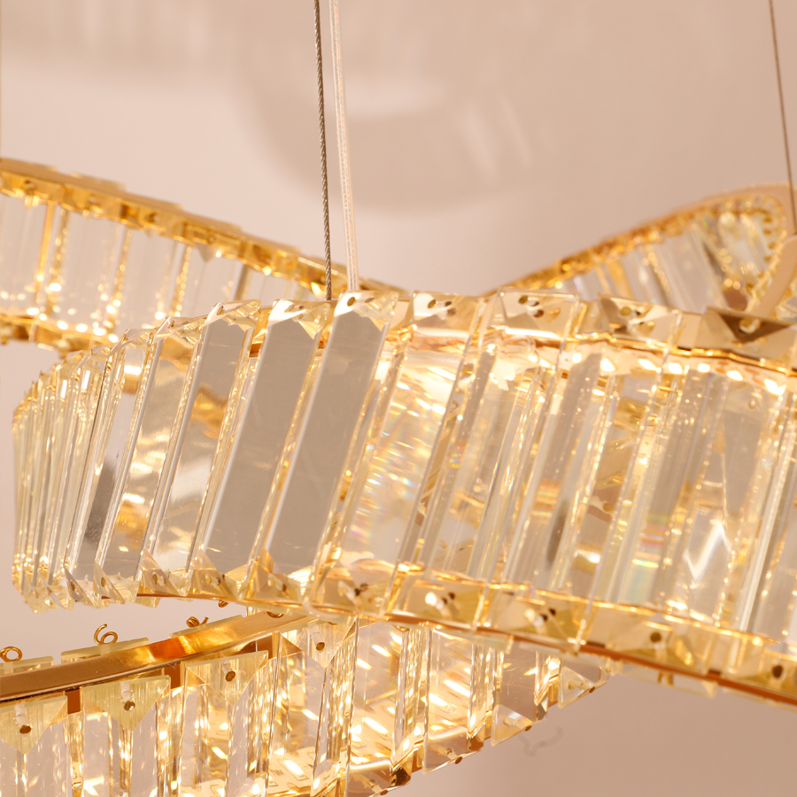 Living Room Crystal LED Chandelier, Floral Elegance, Indoor Use