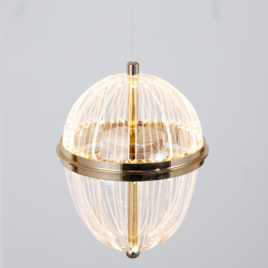 Artistic Design Acryli Coval LED Pendant Light For Indoor Decor