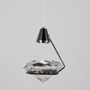 Elegant Crystal Diamond-shaped Glass Hanging Light LED Pendant Light