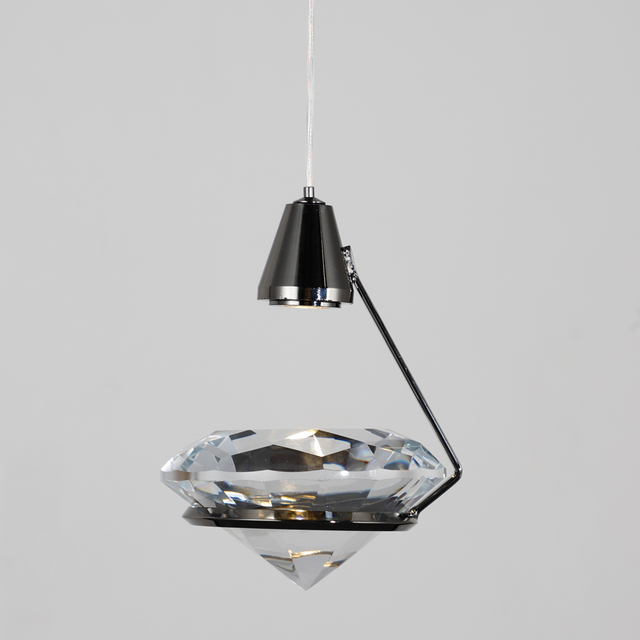 Elegant Crystal Diamond-shaped Glass Hanging Light LED Pendant Light
