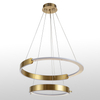 LED Aluminum Circle Round Pendant Light Bronze Color Two Tiers