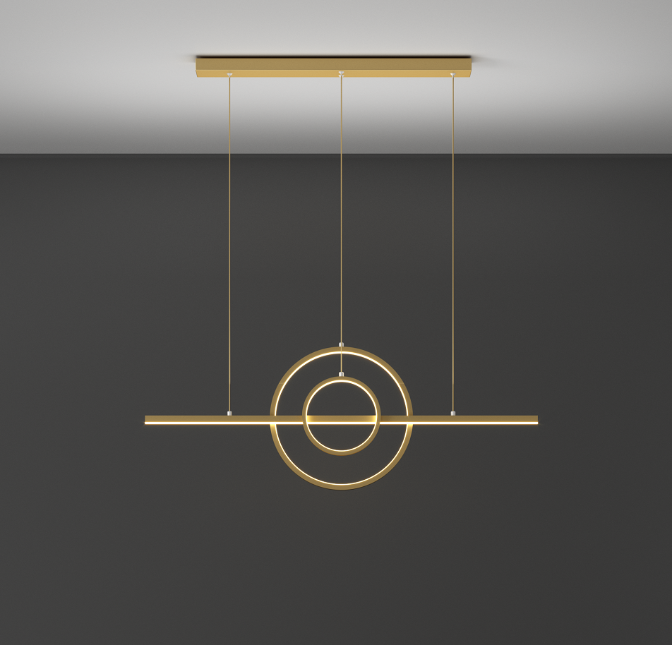 LED Aluminum Pendant Light Gold Color MT-LD1141-GD