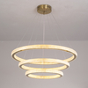 LED Aluminum Acrylic Circle Round Ring Pendant Light Three Tiers Bright From Two Sizes