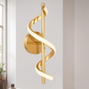 Modern Artistic LED S-Shaped & Spiral Aluminum Wall Light Bedside Wall Lamp Gold Color