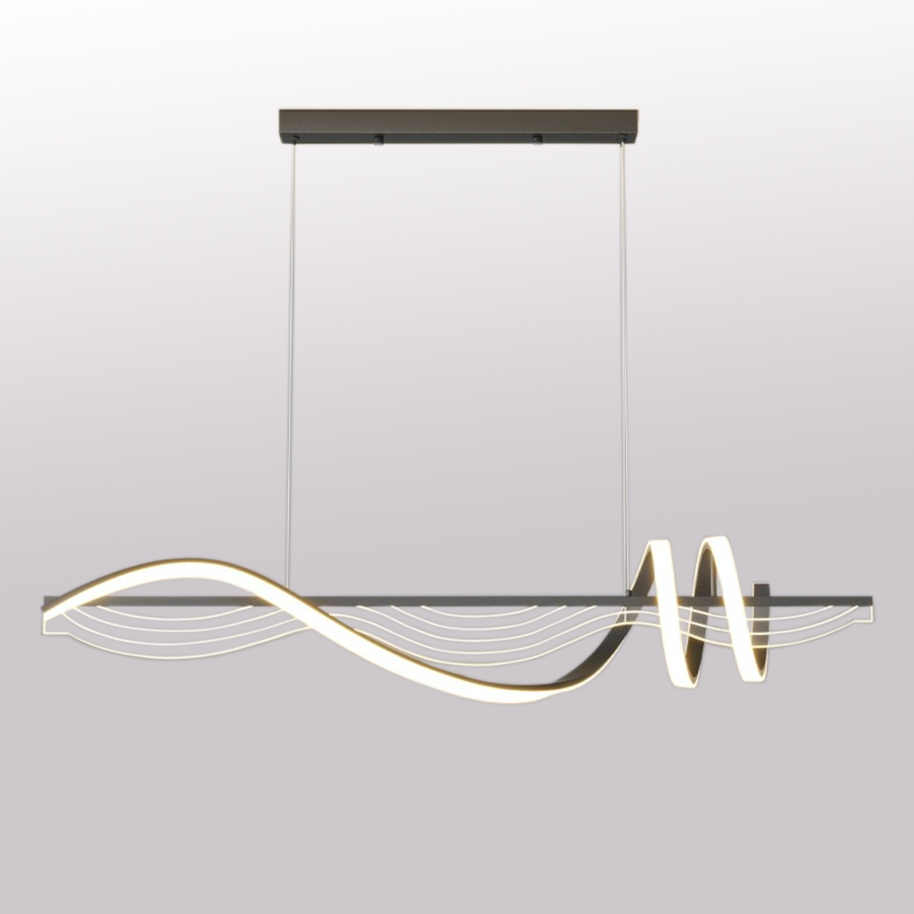 Aluminum Acrylic Silicone LED Suspended Pendant Light 3000K Chandelier For Home Use