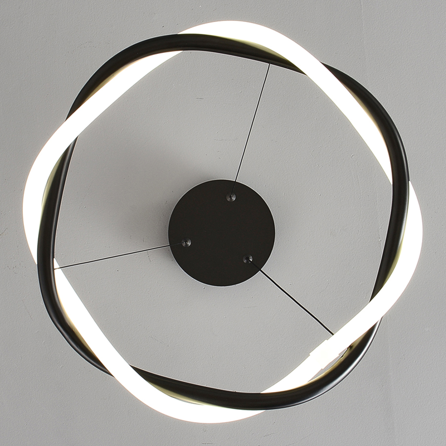 Modern LED Metal Silicone Twist Braided Pendant Light For Indoor Decor