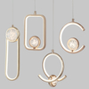 LED Aluminum Crystal Small Creative Pendant Light Bedside Pendant Lamp