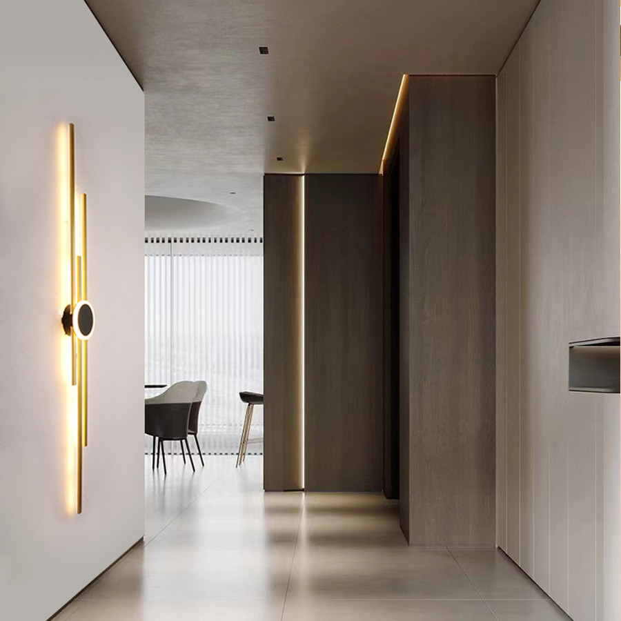 Modern LED Aluminum Triplet Straight Lines Wall Light 3000K 