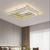 Modern LED Square Ceiling Lamp Crystal Accents Round Bright Light For Indoor Decor