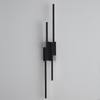 Modern Artistic LED Linear Straight Line Aluminum Acrylic Wall light Double Light Black Color