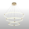 Modern Triple-Layer Silicone Round LED Pendant Light, Flexible Design