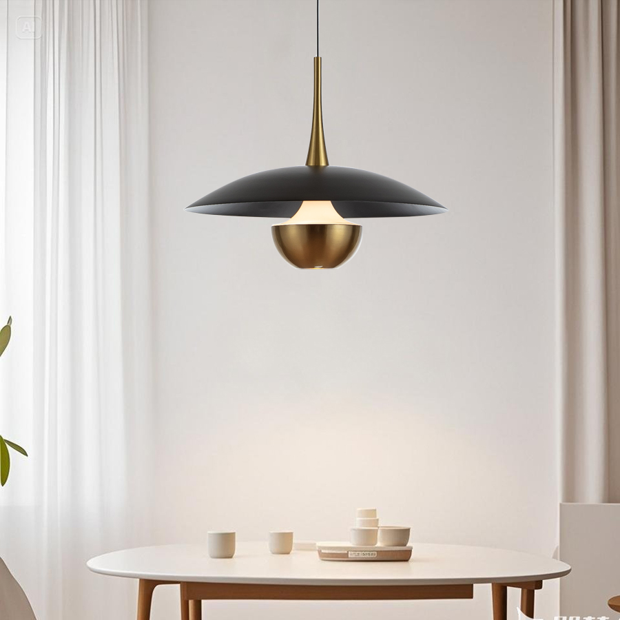 Contemporary LED Pendant Light, Sleek Metal Design