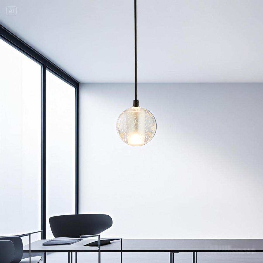 Elegant Crystal Ball Pendant Light Indoor Decorative Fixture Perfect For Home Decor