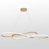 Double Bowknot Design Aluminum Pendant Light Gold Color 