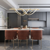 Wave-Shaped Curve Design Aluminum Pendant Lamp For Modern Inddor Use
