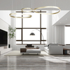 Geometric Aluminum LED Chandelier Three Layers Multi-Temperature Pendant Light
