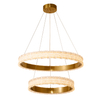 LED Circular Transparent Acrylic Chandelier Two Tiers For Living Room Decor