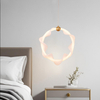 Round Circle Mesh Fabric Silicone LED Hanging Pendant Light Middle Size